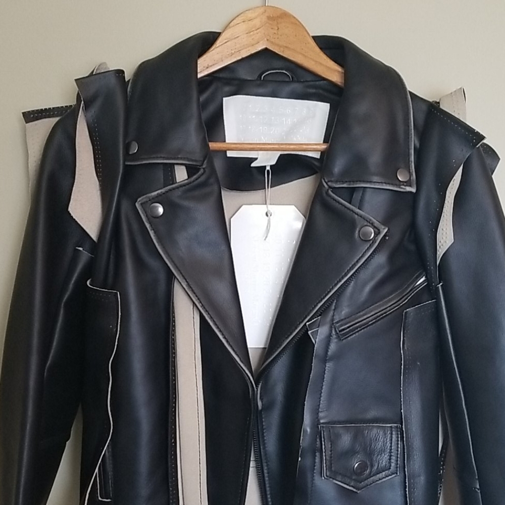 Margiela for H&M Black Leather Jacket NWT - Picture 3 of 5